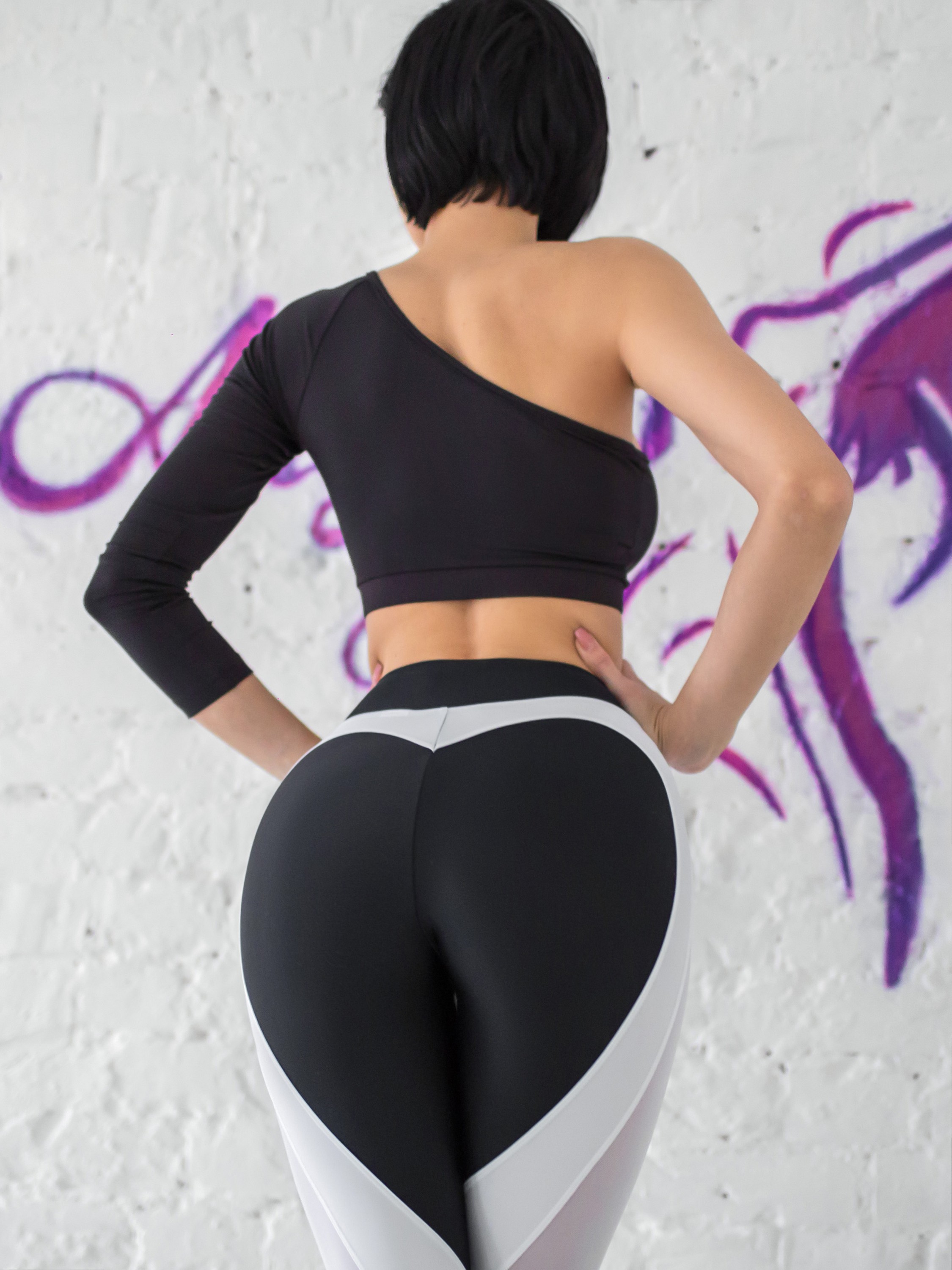 Лосины X-Girl Black & White для спорта и фитнеса – фото №  4