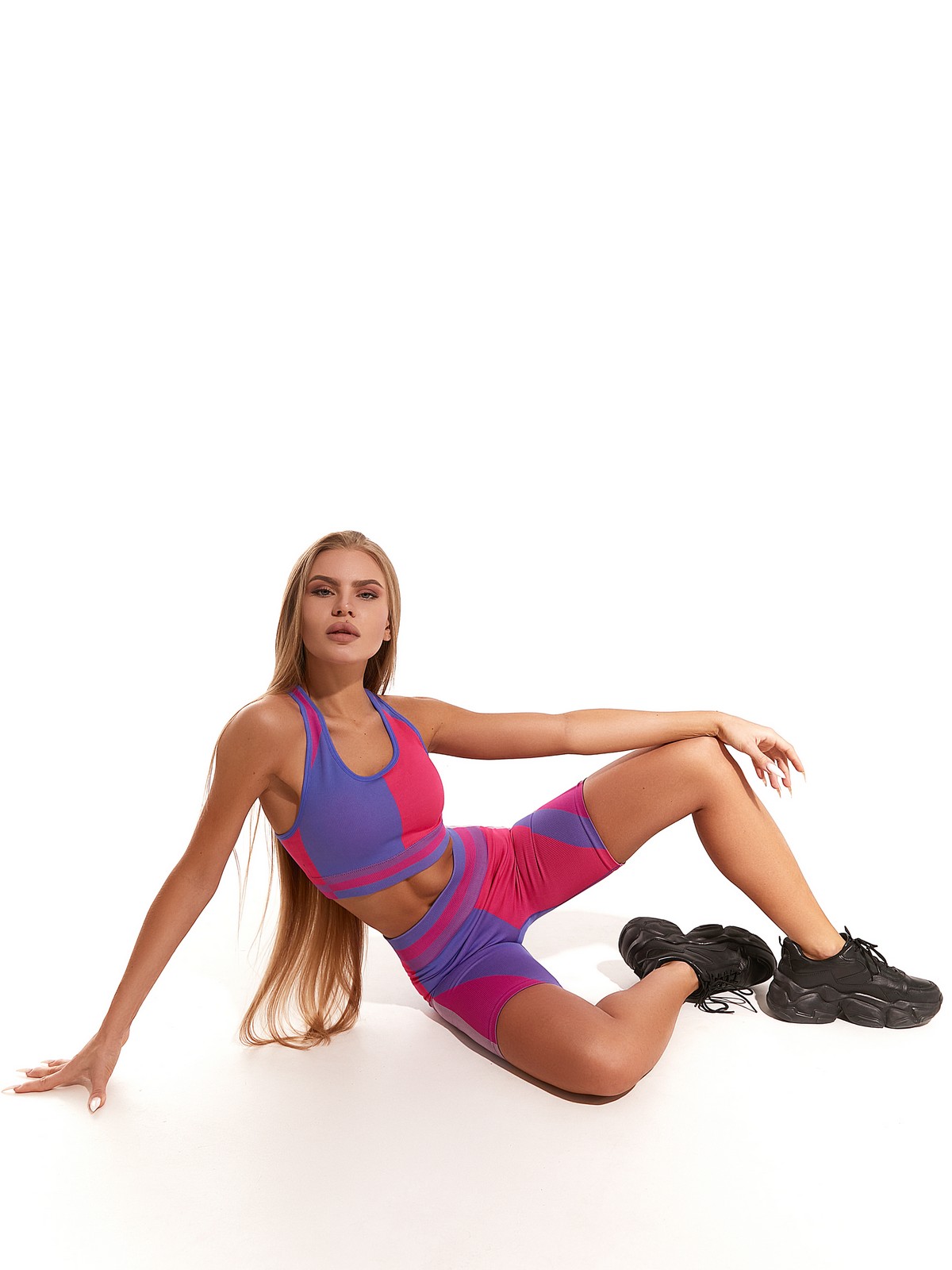 Шорты SM Shorts Geometric Pink & Blue для спорта и фитнеса – фото №  5