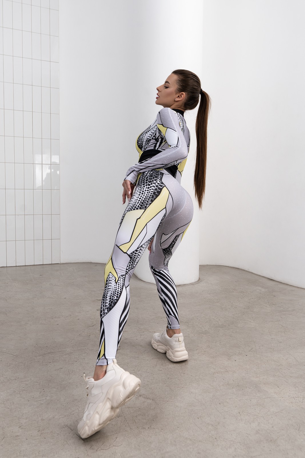 Комбинезон J-Suit Aesthetics Pop Snake White для спорта и фитнеса – фото №  2