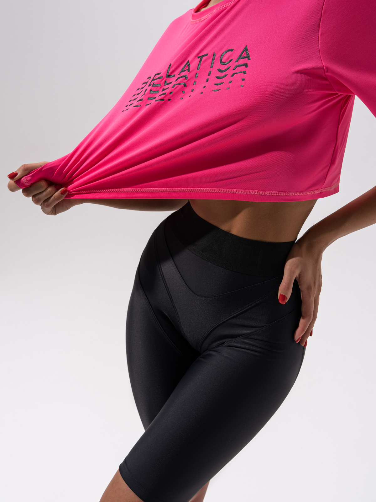 Топ T-Shirt Middle Logo Fluo Pink для спорта и фитнеса – фото №  6