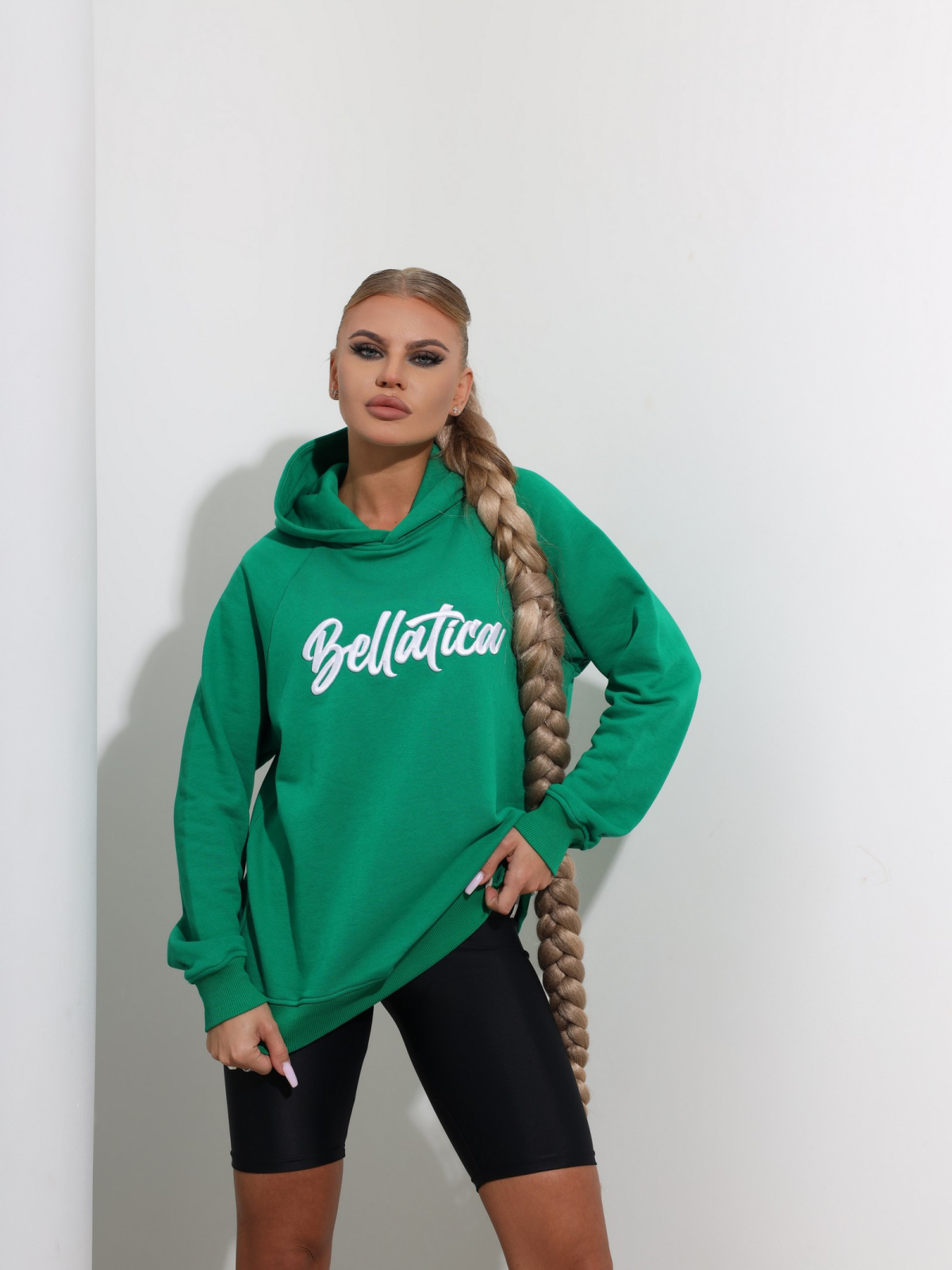 Hoodie Cheerleader Green для спорта и фитнеса – фото №  5