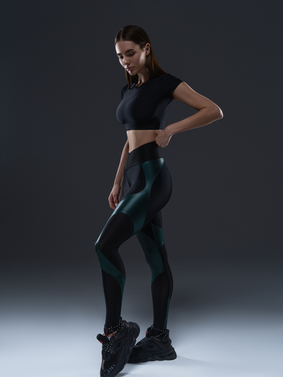 Leg Corsage Pandora Skin Black & Green для спорта и фитнеса – фото №  2