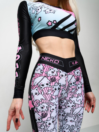 Rashguard Mini KawaiiNeko "White"